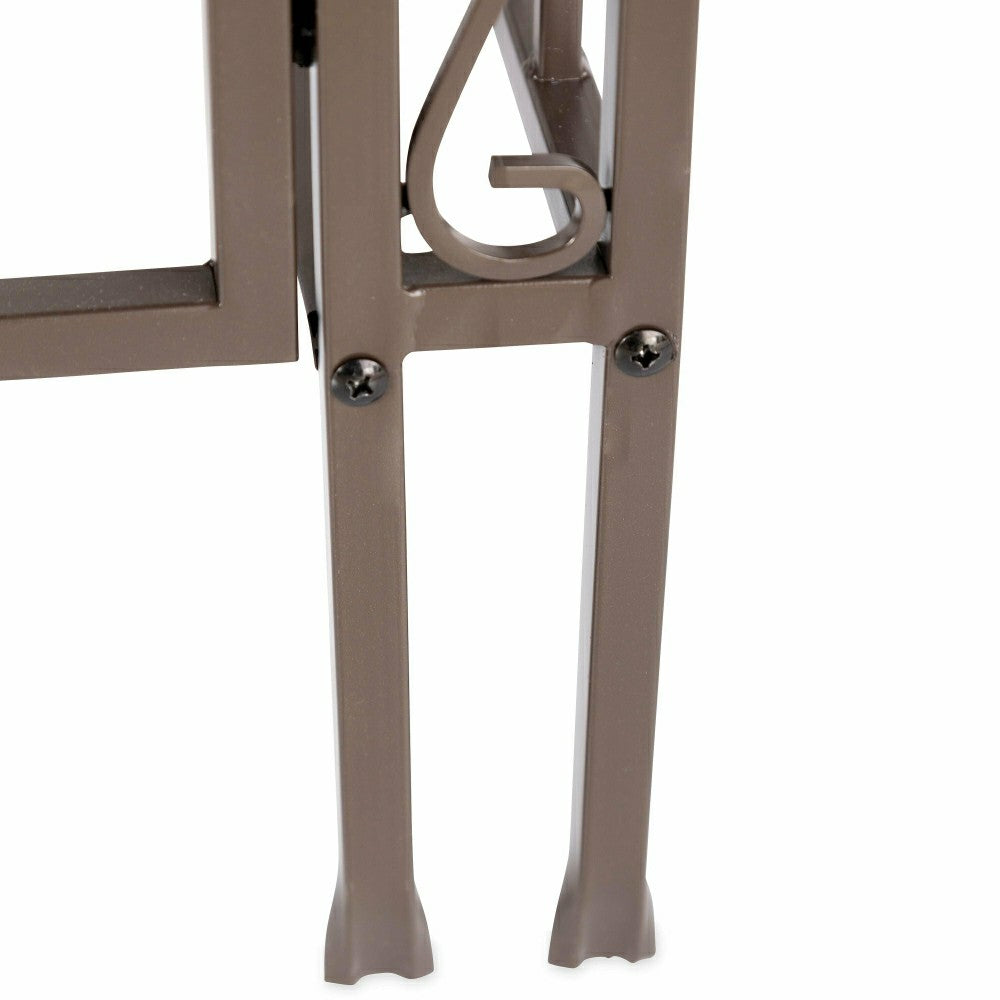 Metal Arched Birds and Leaves Garden Arbor with Gate | Plow & Hearth