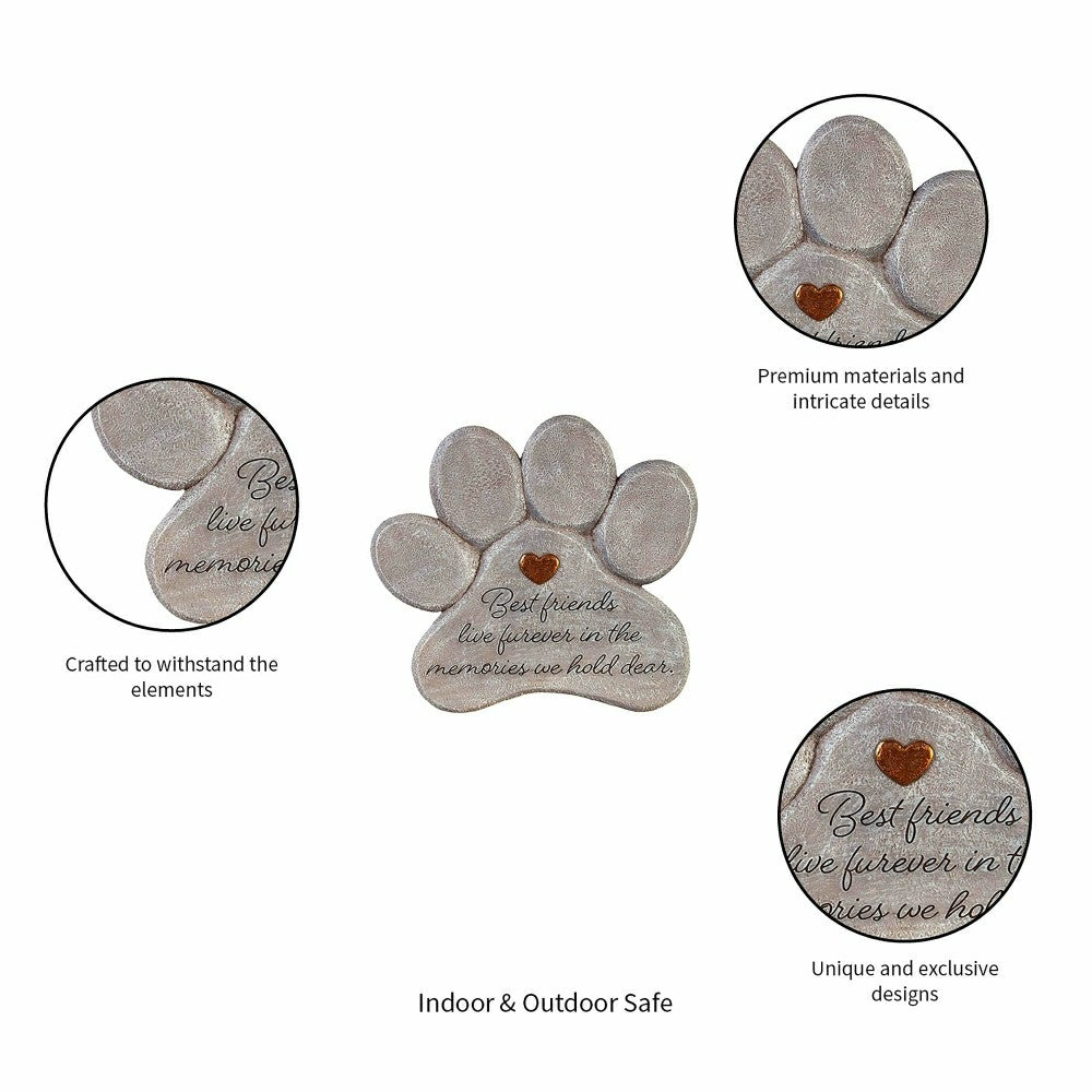 Pet Memorial Garden Stone, Best Friends Live Forever, 11" | Plow & Hearth