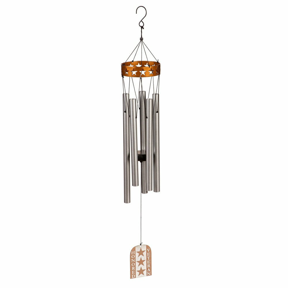 30" H Memorial Veterans Windchime | Plow & Hearth