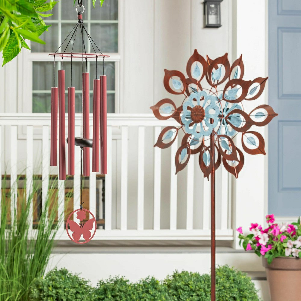 Copper Lily Wind Spinner | Plow & Hearth