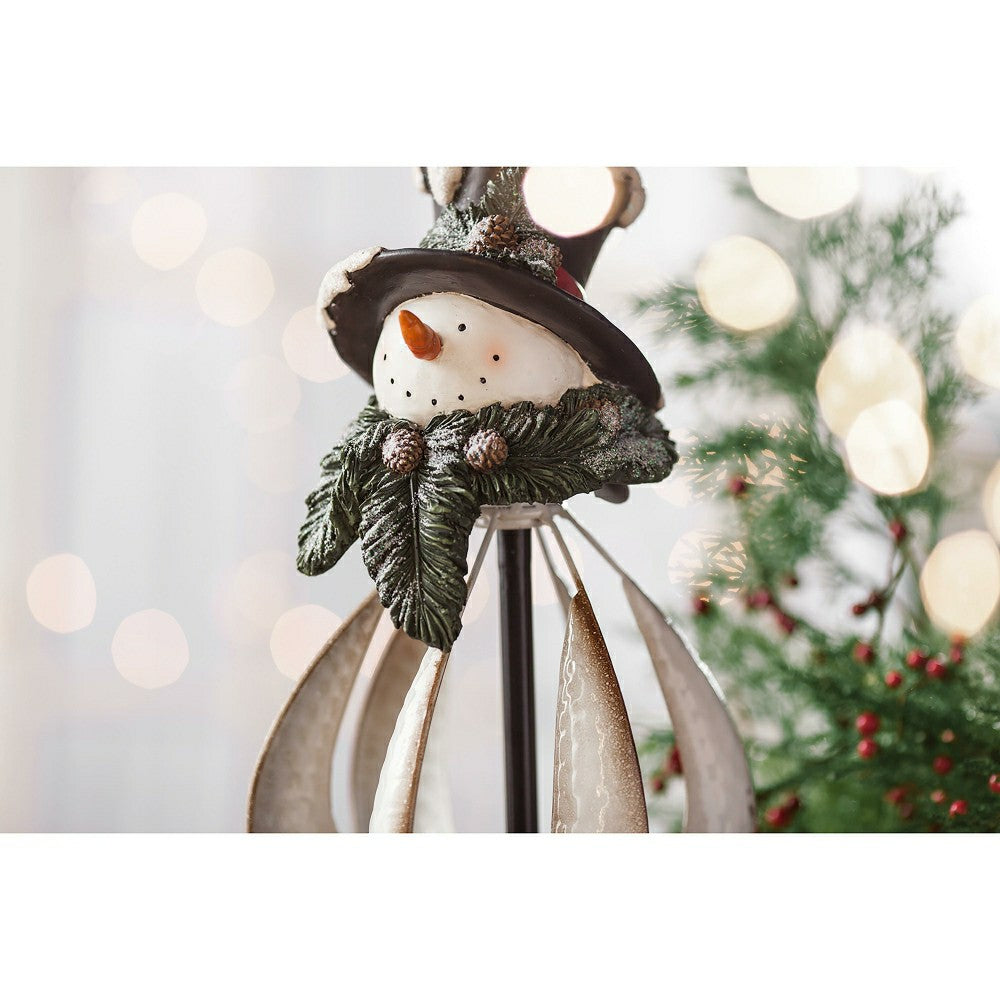 Christmas Snowman Garden Spinner | Plow & Hearth