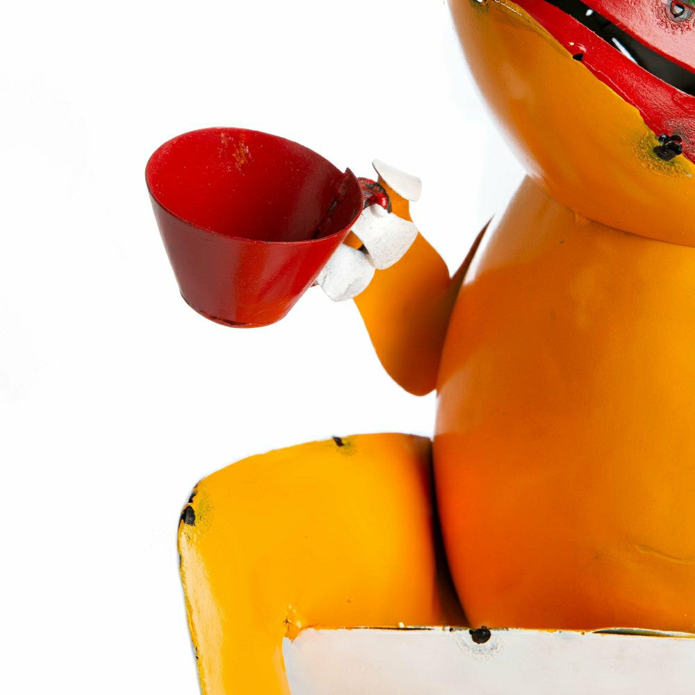 Recycled Metal Coffee Frog Garden Art | Plow & Hearth
