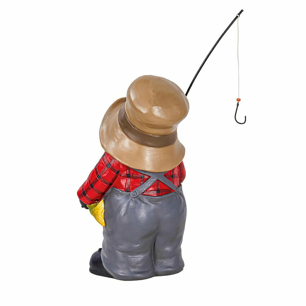 8"H Fishing Gnome Garden Statuary | Plow & Hearth