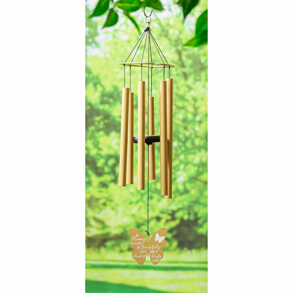 Hand Tuned Memorial "In Memory Of A Life So Beautifully Lived" Wind Ch | Plow & Hearth