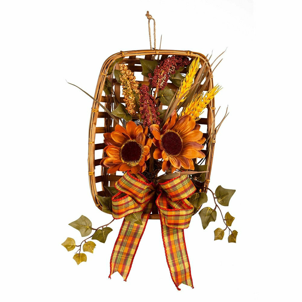 Light-Up Harvest Tobacco Basket Wall Hanging | Plow & Hearth