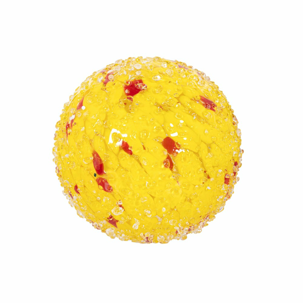 Art Glass Bee and Butterfly Ball, Yellow | Plow & Hearth