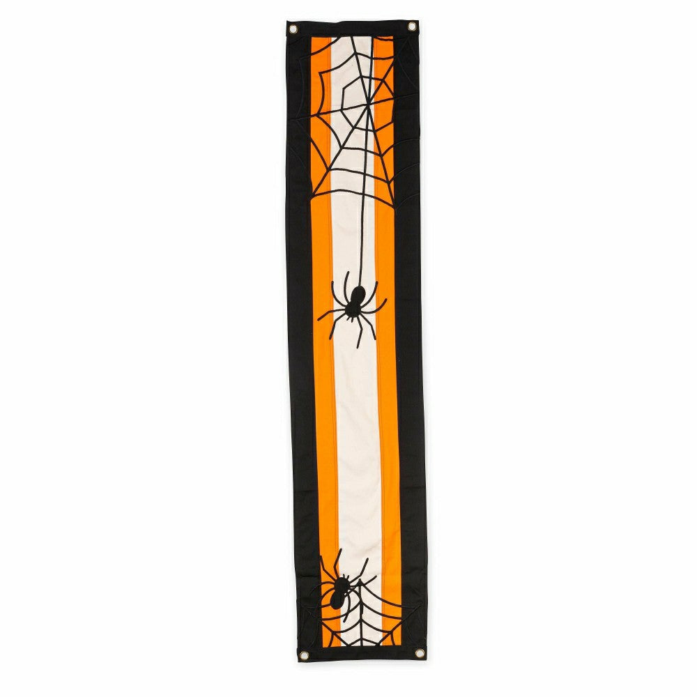 Halloween Spider Web Cotton Pillar Bunting | Plow & Hearth