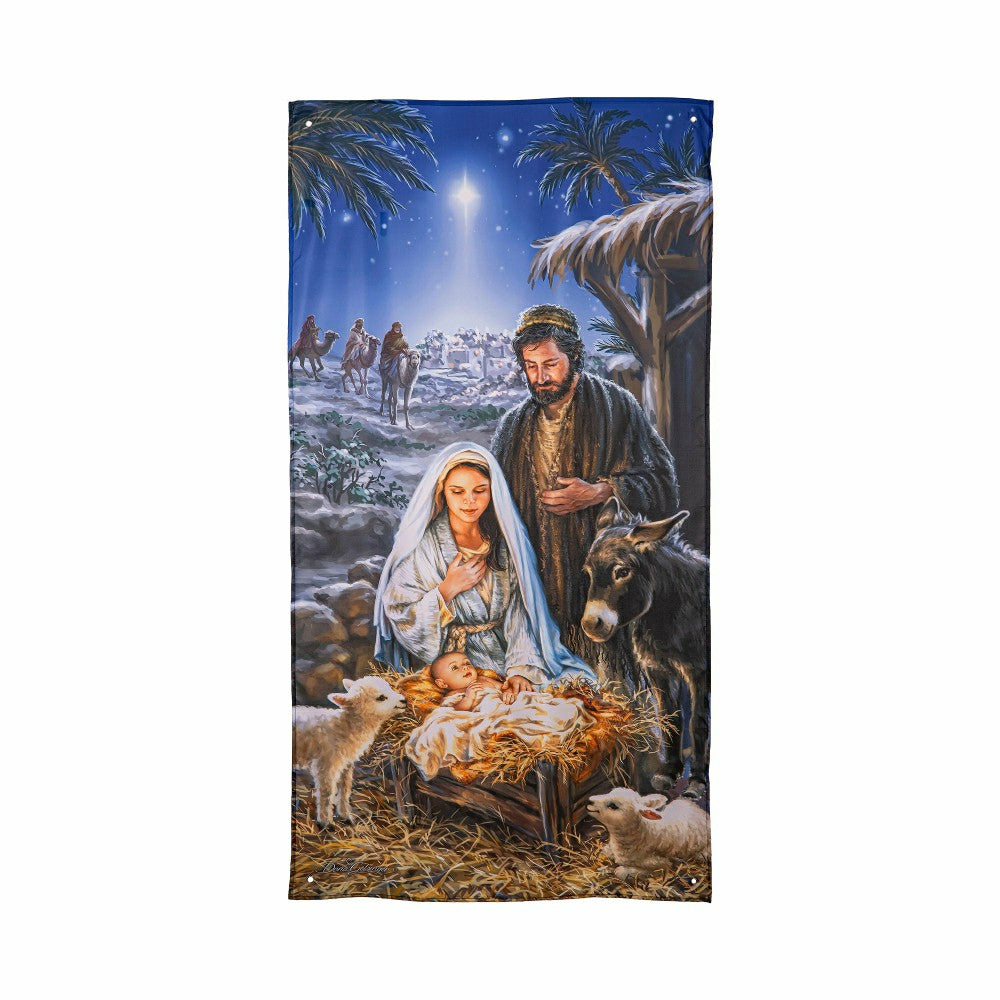 The Savior is Born Premium Door Cover | Plow & Hearth