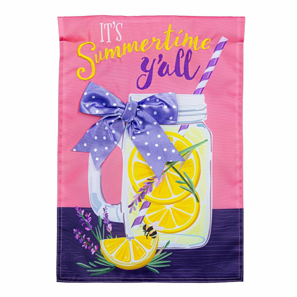 Lavender Lemonade Applique Garden Flag | Plow & Hearth