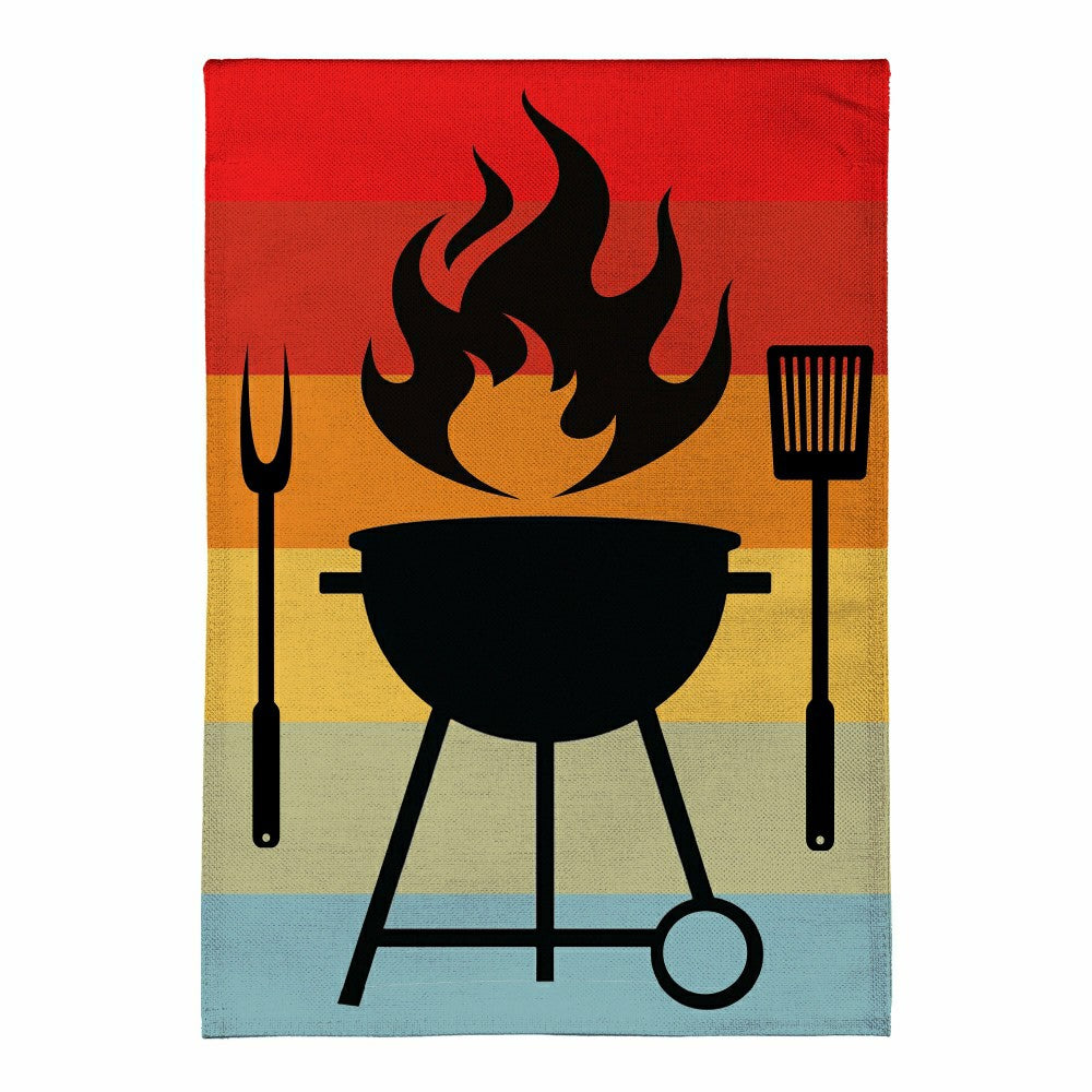 Gradient Grill Burlap Garden Flag | Plow & Hearth