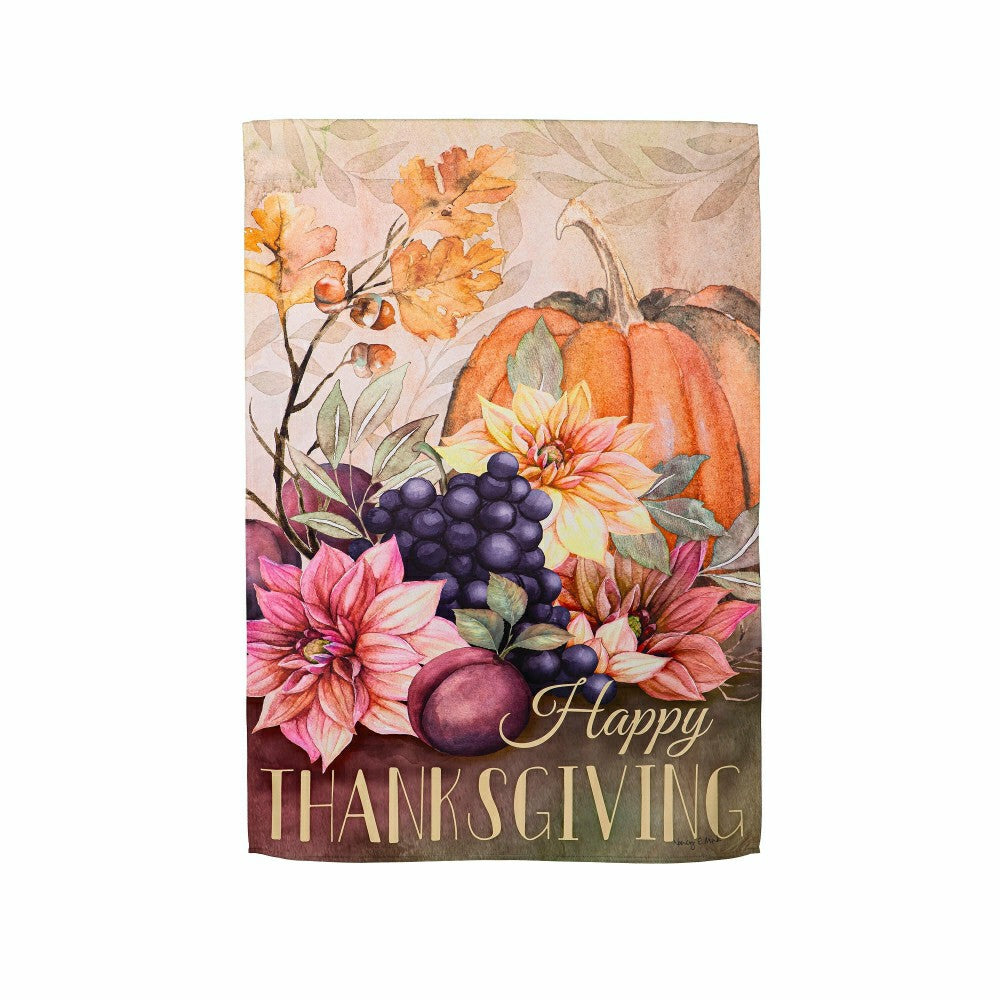 Happy Thanksgiving Suede House Flag | Plow & Hearth