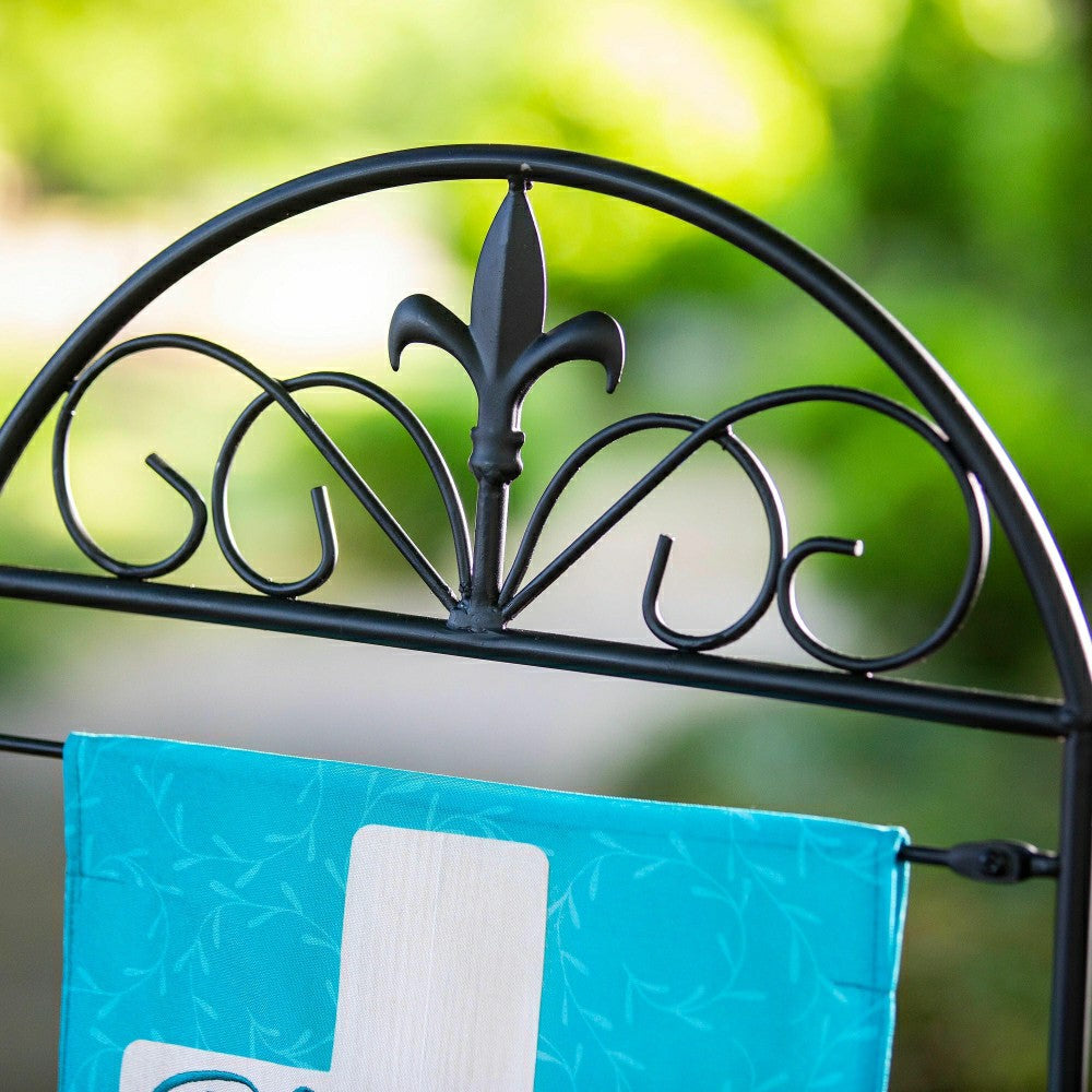 Fleur de Lis Garden Flag Arbor Stand | Plow & Hearth