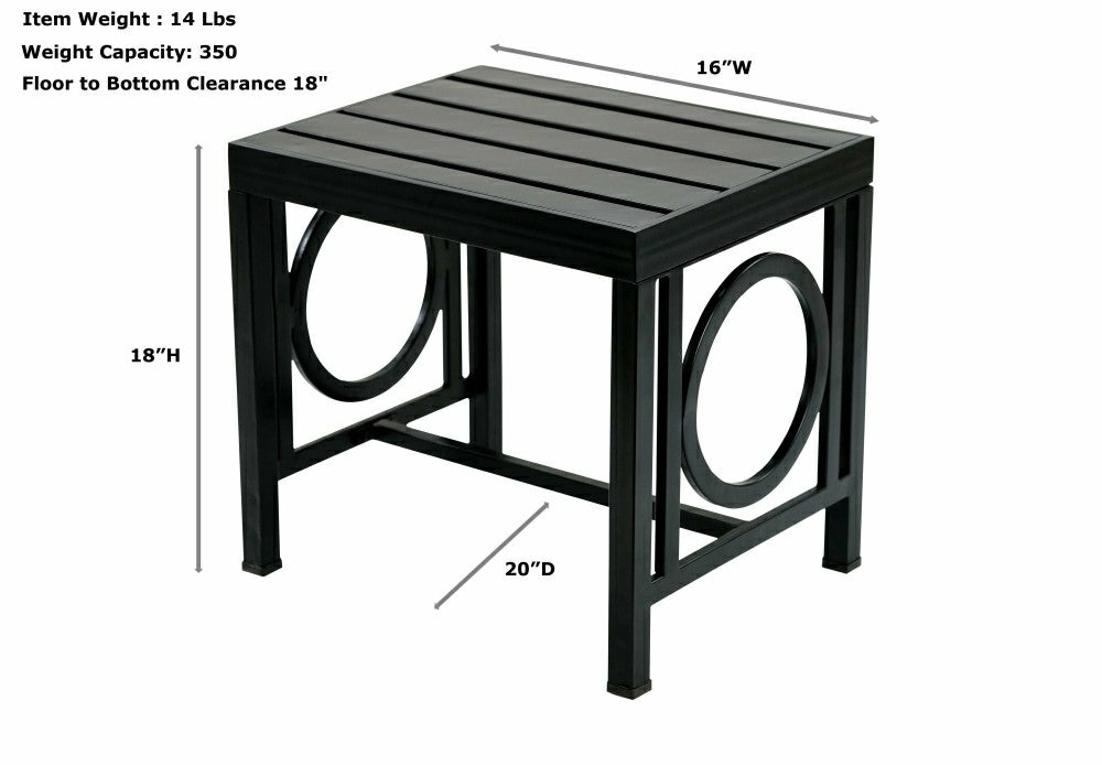 Grammercy Outdoor Side Table, White | Plow & Hearth