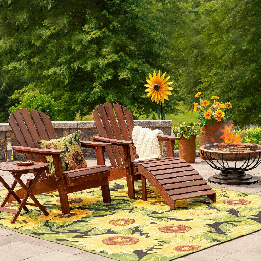 Wooden Adirondack Ottoman | Plow & Hearth