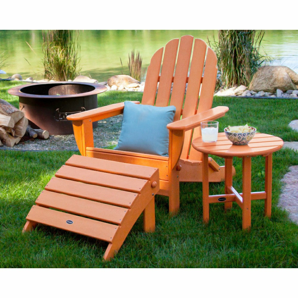 POLYWOOD® Classic Oversized Adirondack Folding Ottoman | Plow & Hearth