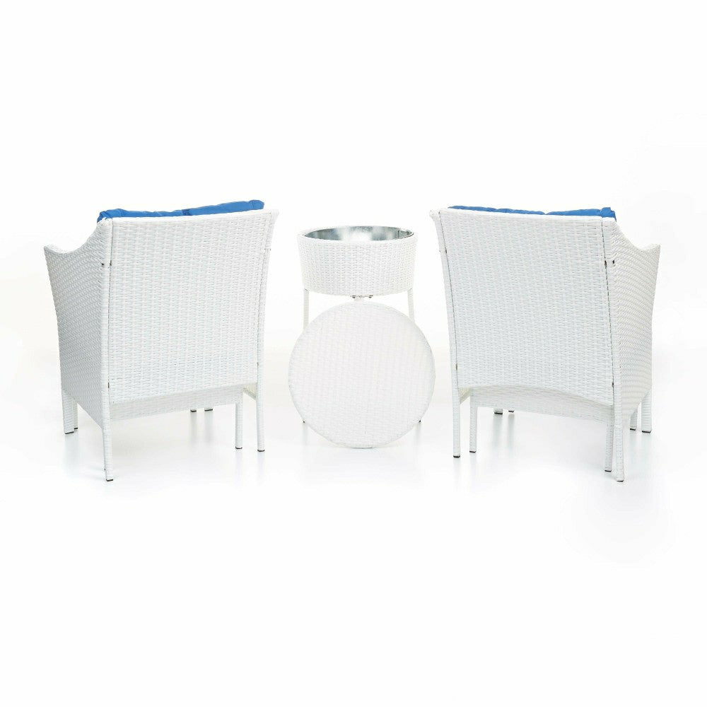 Harbor Moon Chat Set with Hideaway Ottomans and Cooler Table | Plow & Hearth