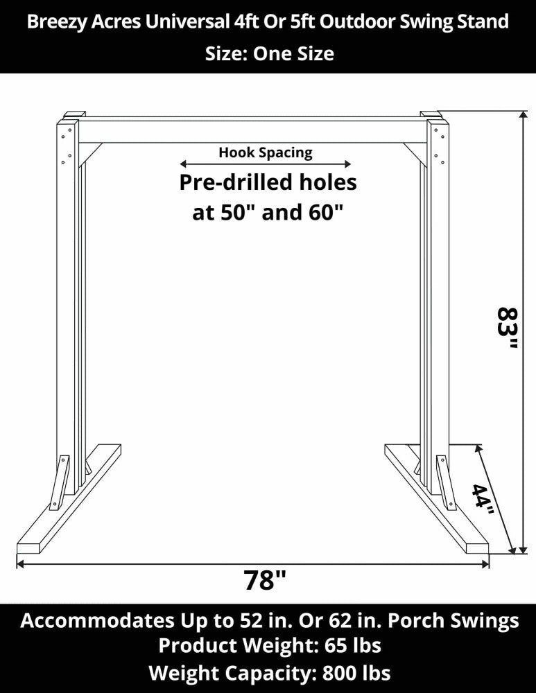 Amish Casual Modern Outdoor Swing Stand | Plow & Hearth