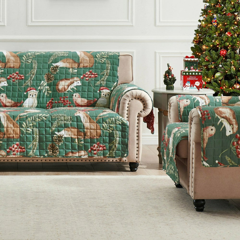 Willow Holiday Reversible Chair Cover | Plow & Hearth