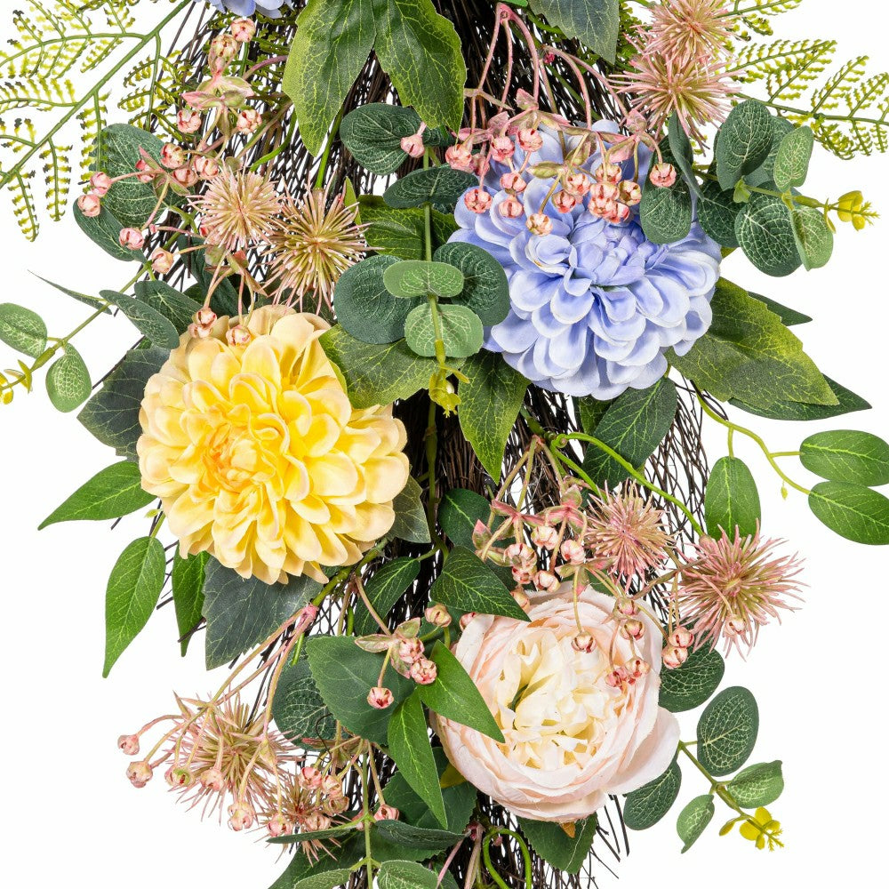 Cottage Garden Swag Artificial Floral, 25"H | Plow & Hearth