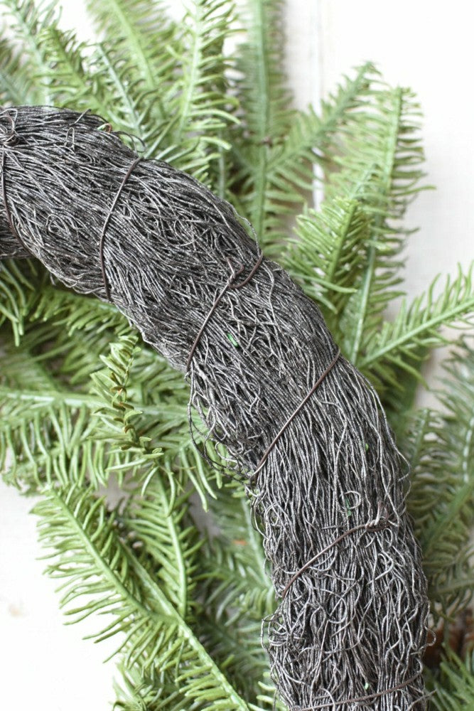 24" Faux Green Spruce Real Touch Wreath w/Faux Pinecones | Plow & Hearth