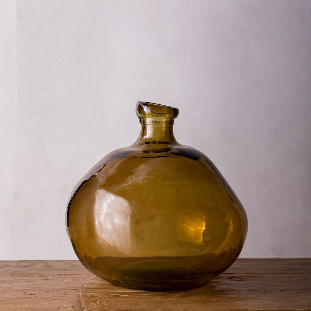 Artisan-Crafted Recycled Glass Askew Balloon Vase | Plow & Hearth