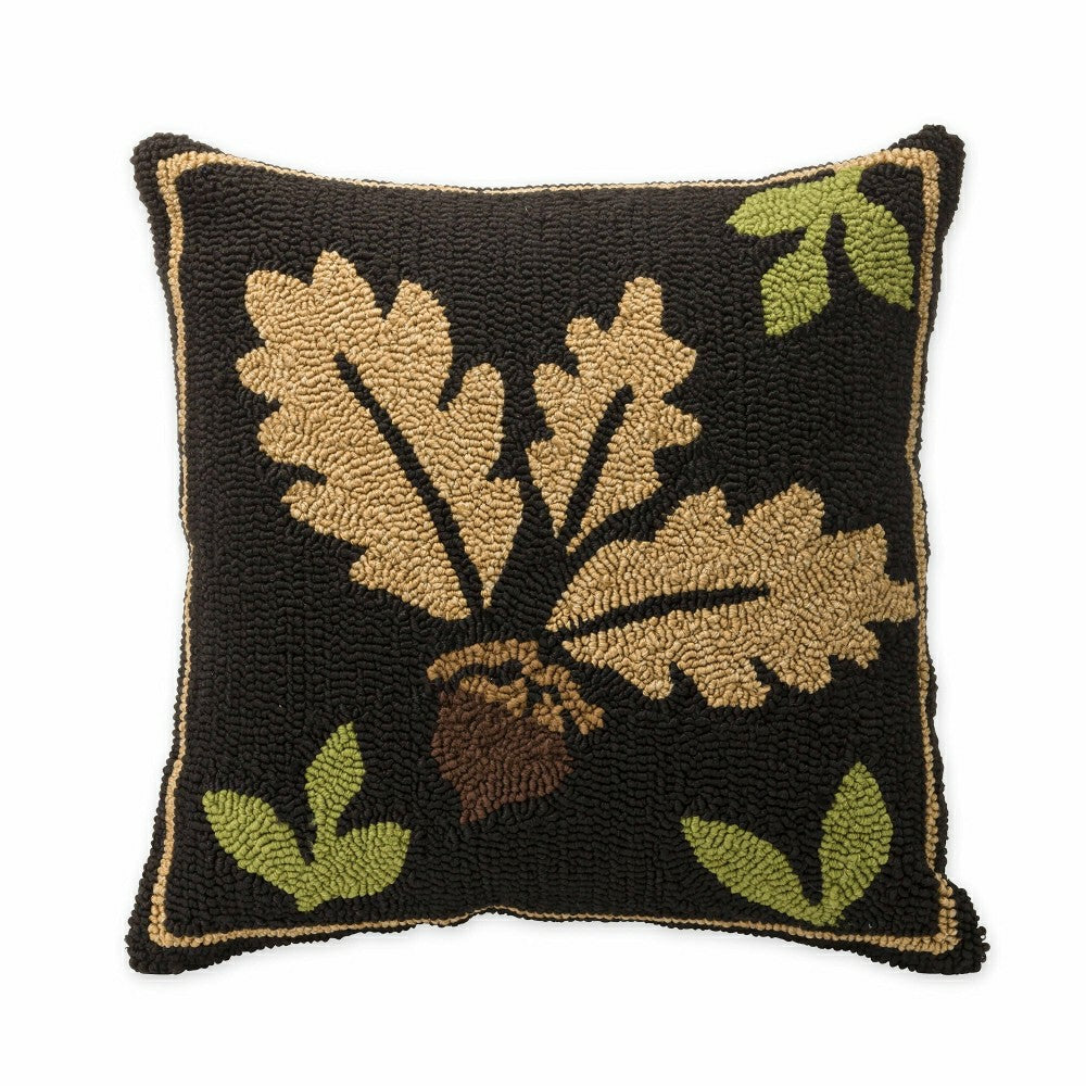 Indoor/Outdoor Woodland Throw Pillow w/Acorn | Plow & Hearth