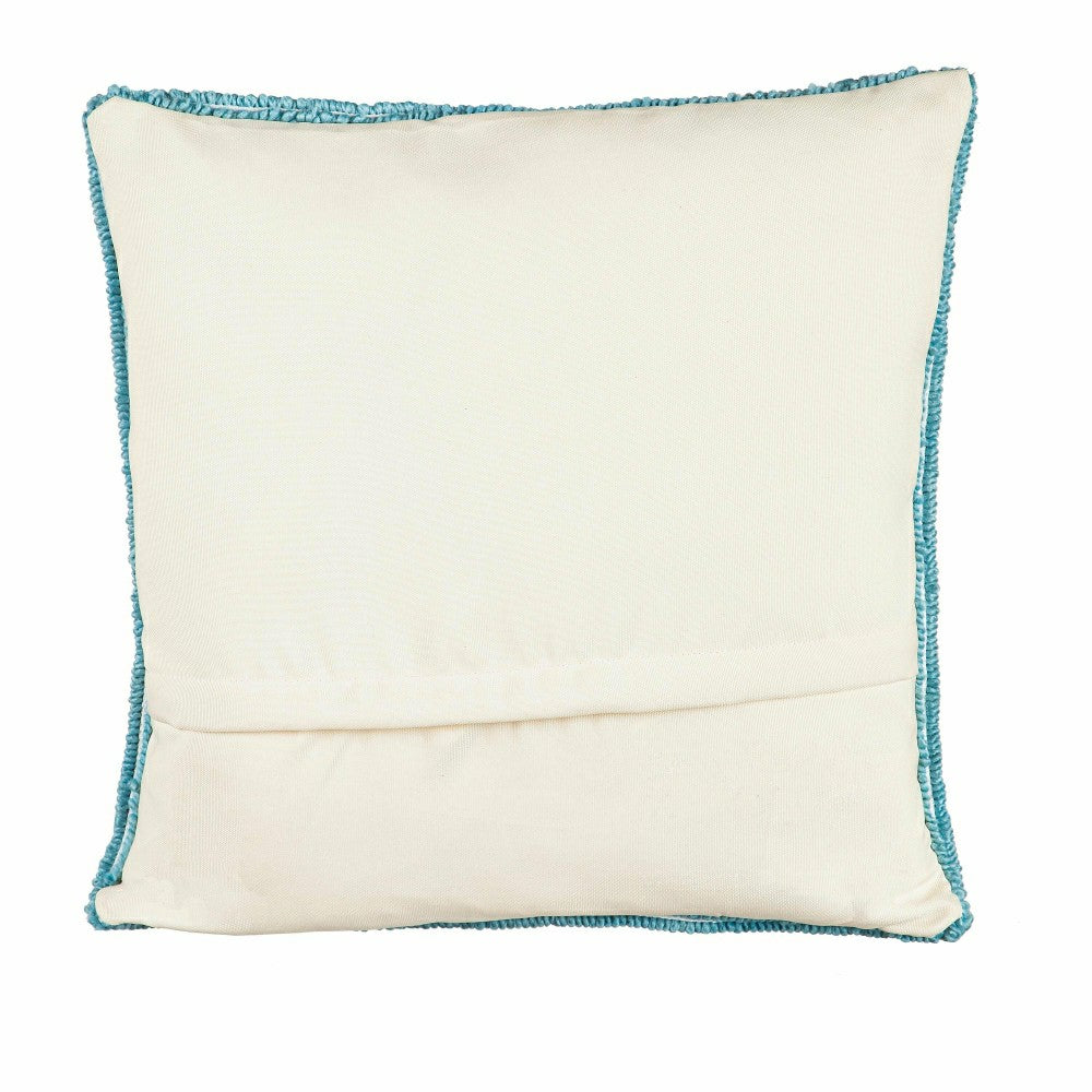 Indoor/Outdoor Hooked Pillow 18"x18" Butterfly Meadow | Plow & Hearth