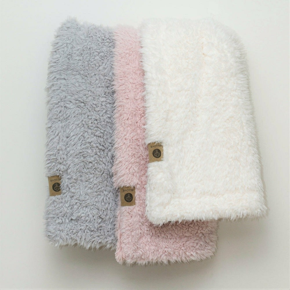 Angel Plush Blanket, 48” x 72”, Silver Cloud | Plow & Hearth