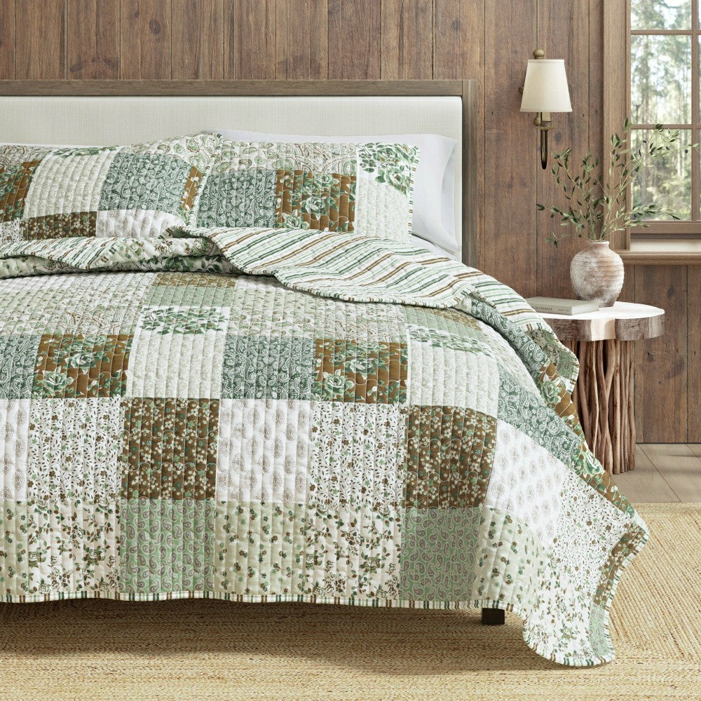 Damia Floral Patchwork Quilt Set | Plow & Hearth
