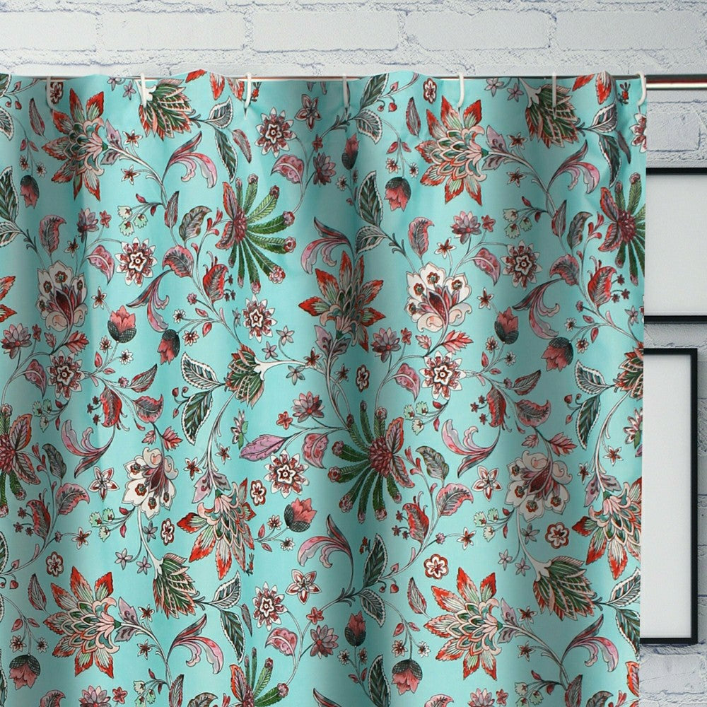 Audrey Turquoise Shower Curtain | Plow & Hearth