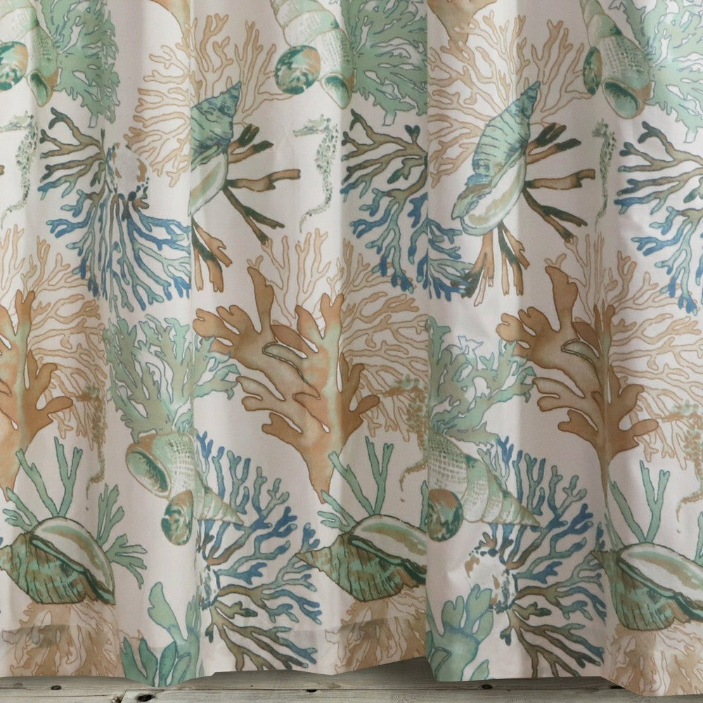 Atlantis Jade Shower Curtain | Plow & Hearth