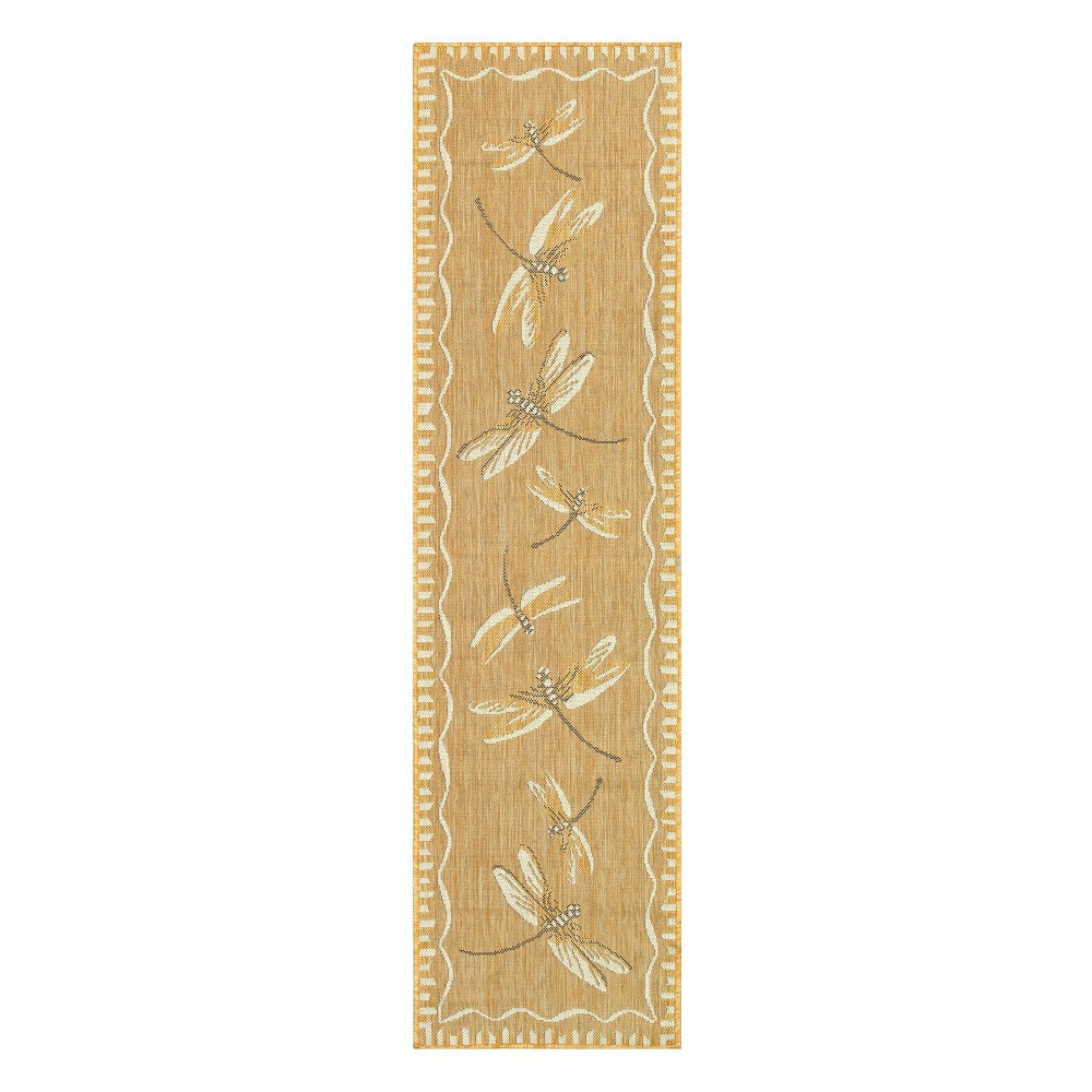 Indoor/Outdoor Dragonfly Rug, 23" x 7'6" | Plow & Hearth