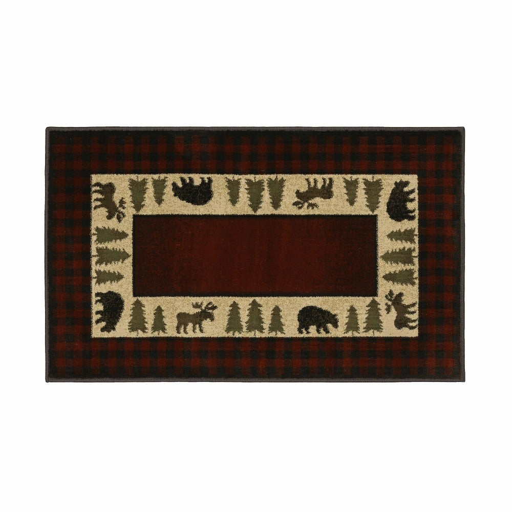 Vista Bear and Moose Rug, 30" x 50" | Plow & Hearth