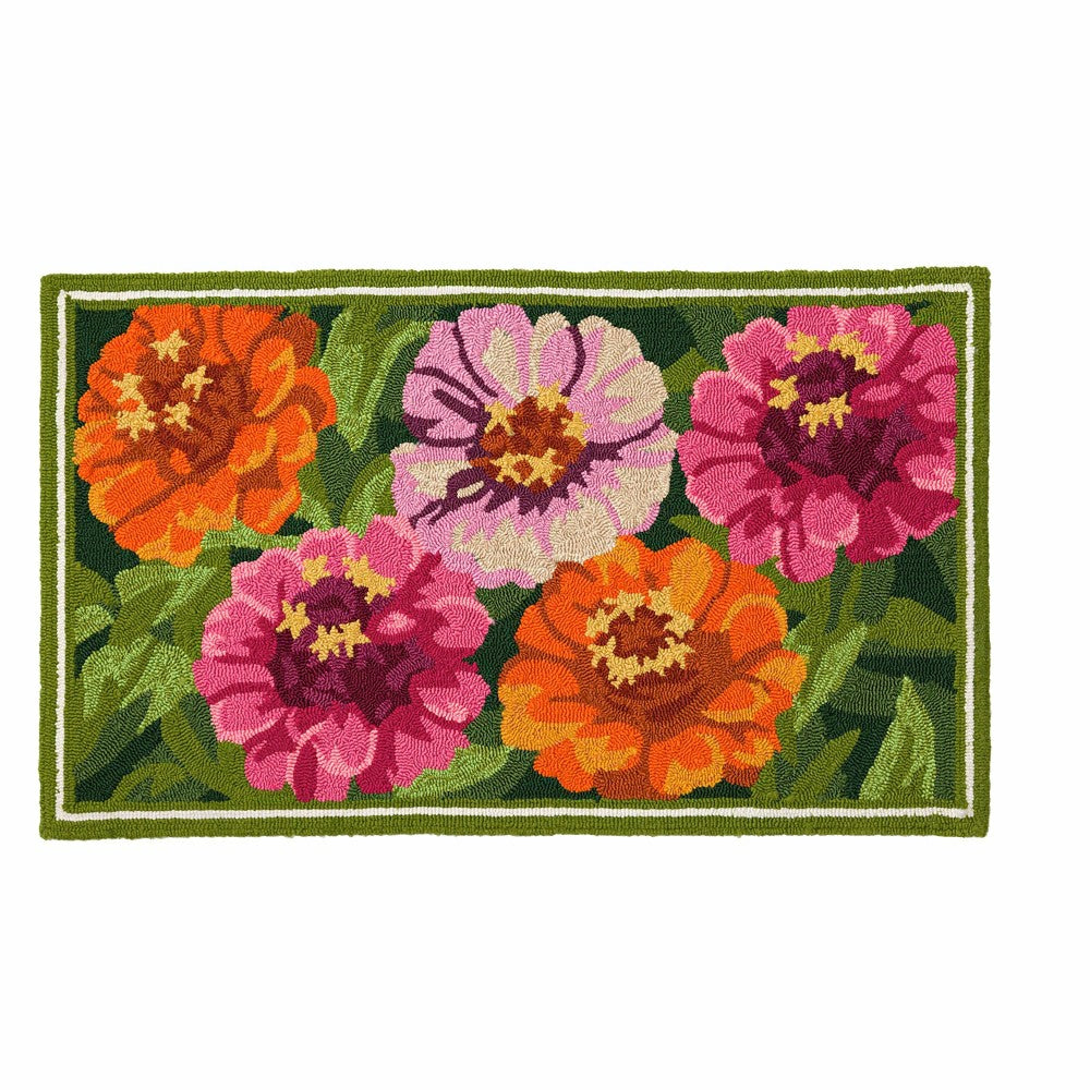 Indoor/Outdoor Zinnia Hooked Polypropylene Accent Rug | Plow & Hearth
