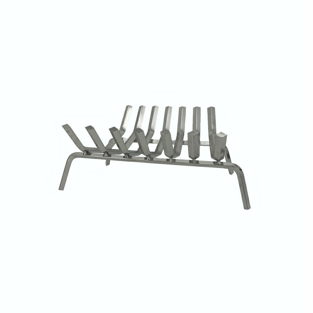Fireplace Grate 7 Bars, 1 1/8" Diamond Stock, Stainless Steel Finish | Plow & Hearth