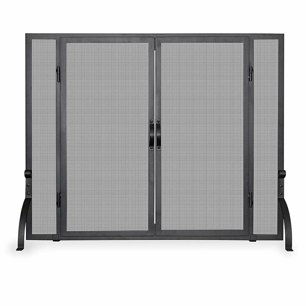 Single Panel Wrought Iron Fireplace Screen w/Doors | Plow & Hearth