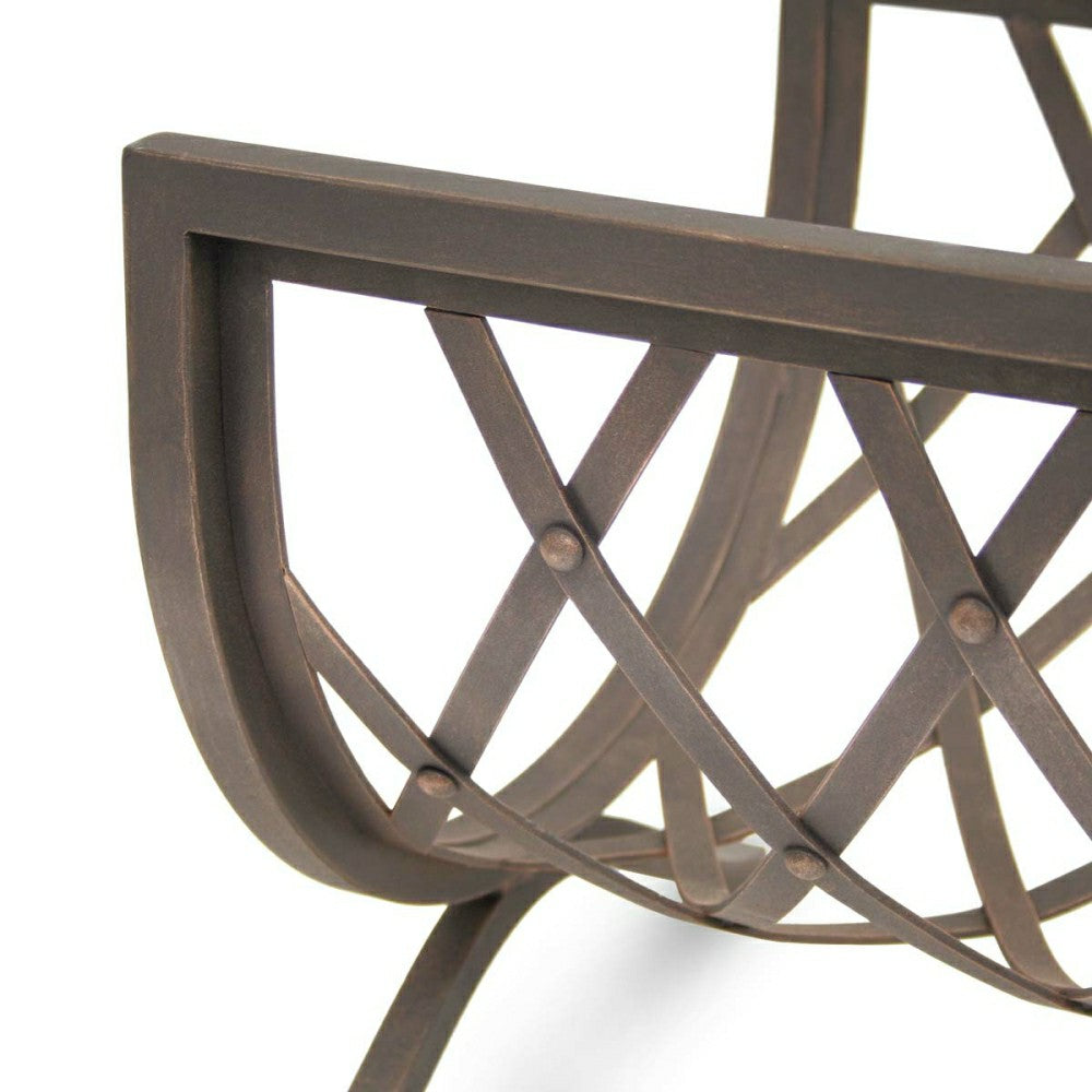 Iron Weave Wood Holder | Plow & Hearth
