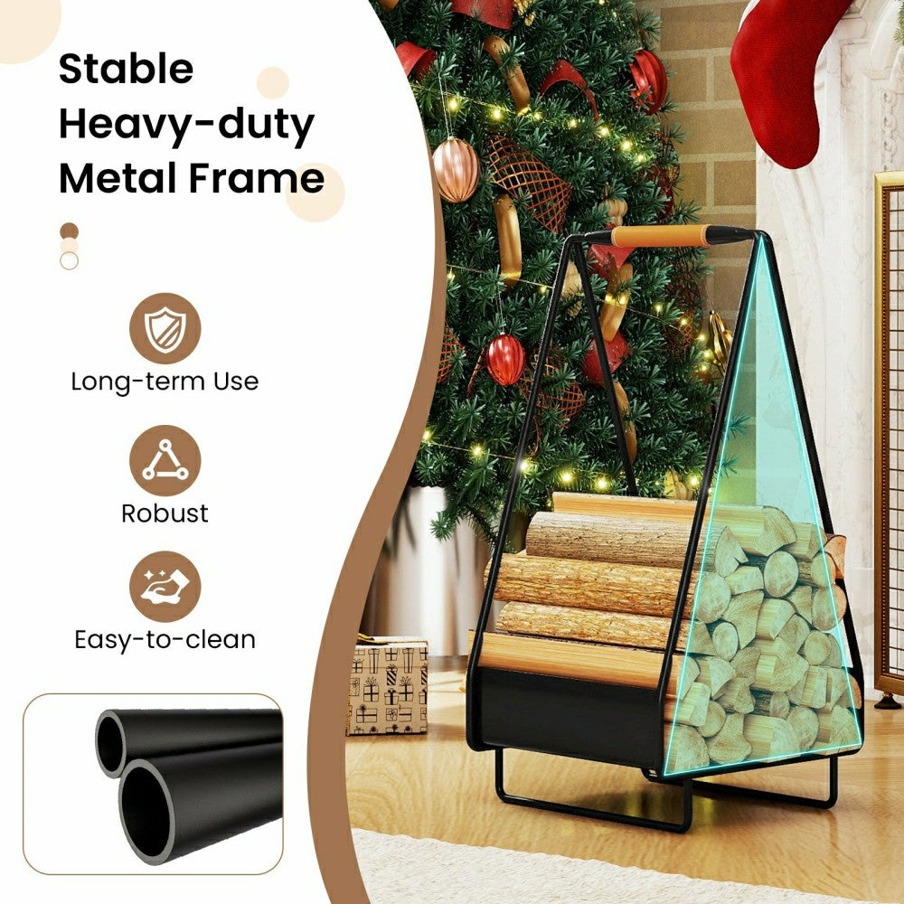 Metal Log Holder with Handle | Plow & Hearth