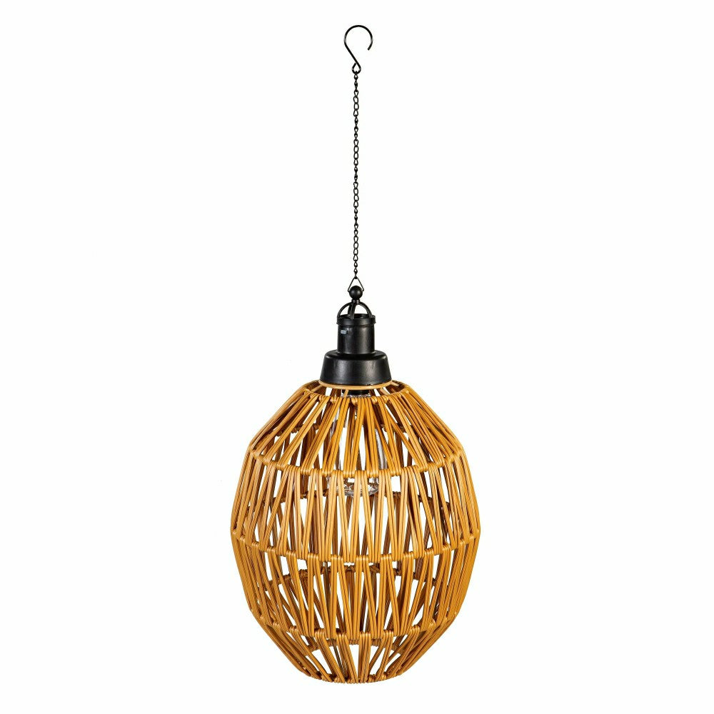 Woven Hanging Pendant Solar Lantern, Set of 2 | Plow & Hearth