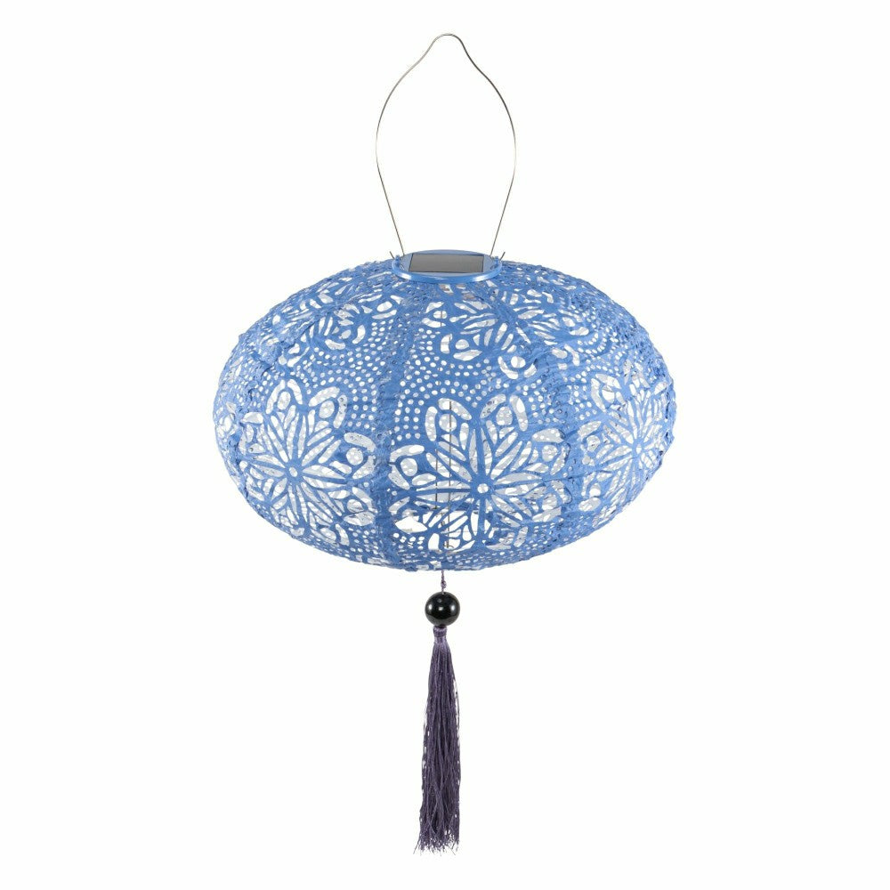 Soji Stella - Tassel Oval - 14" Solar Lantern | Plow & Hearth