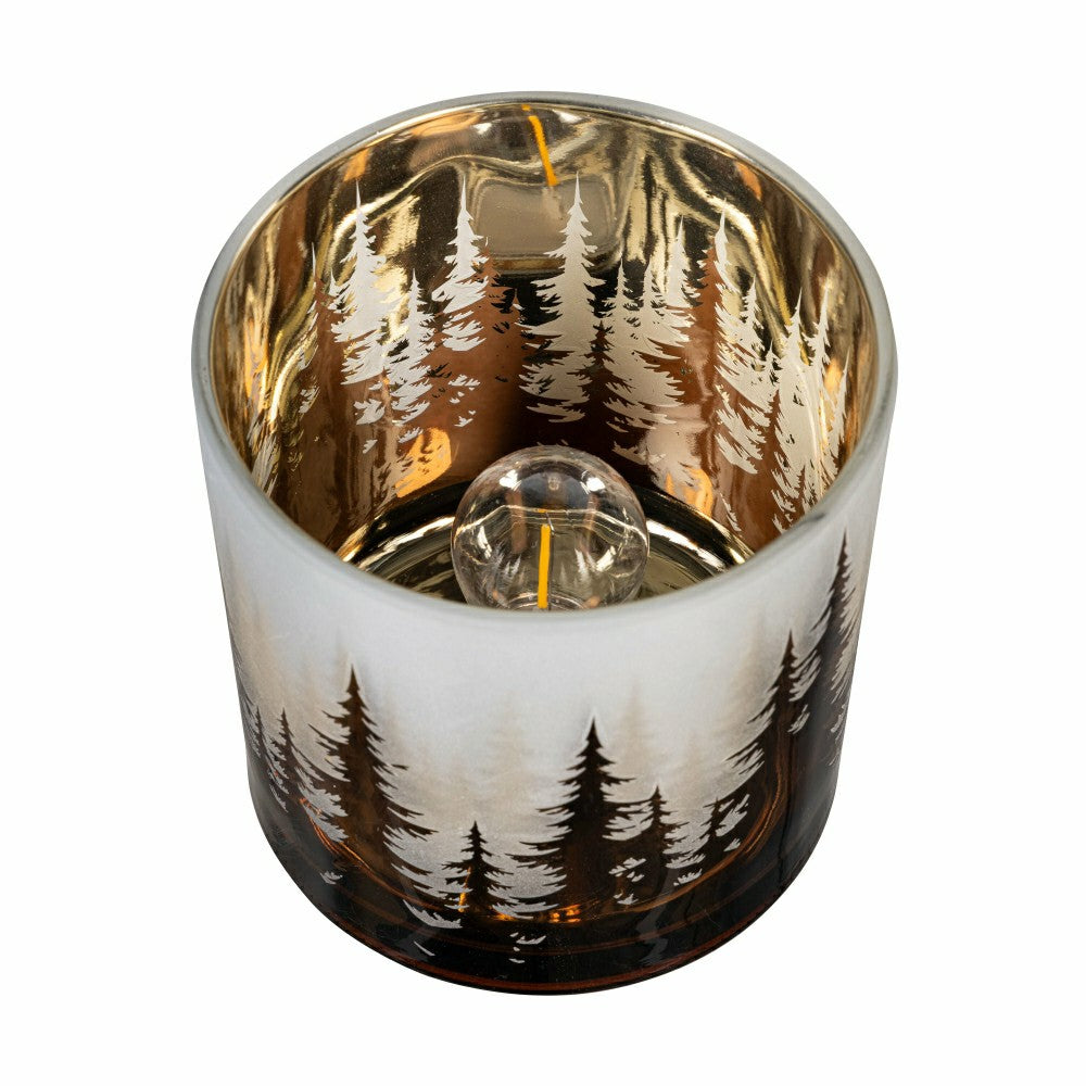 15" Wood Hurricane Candle Holder | Plow & Hearth