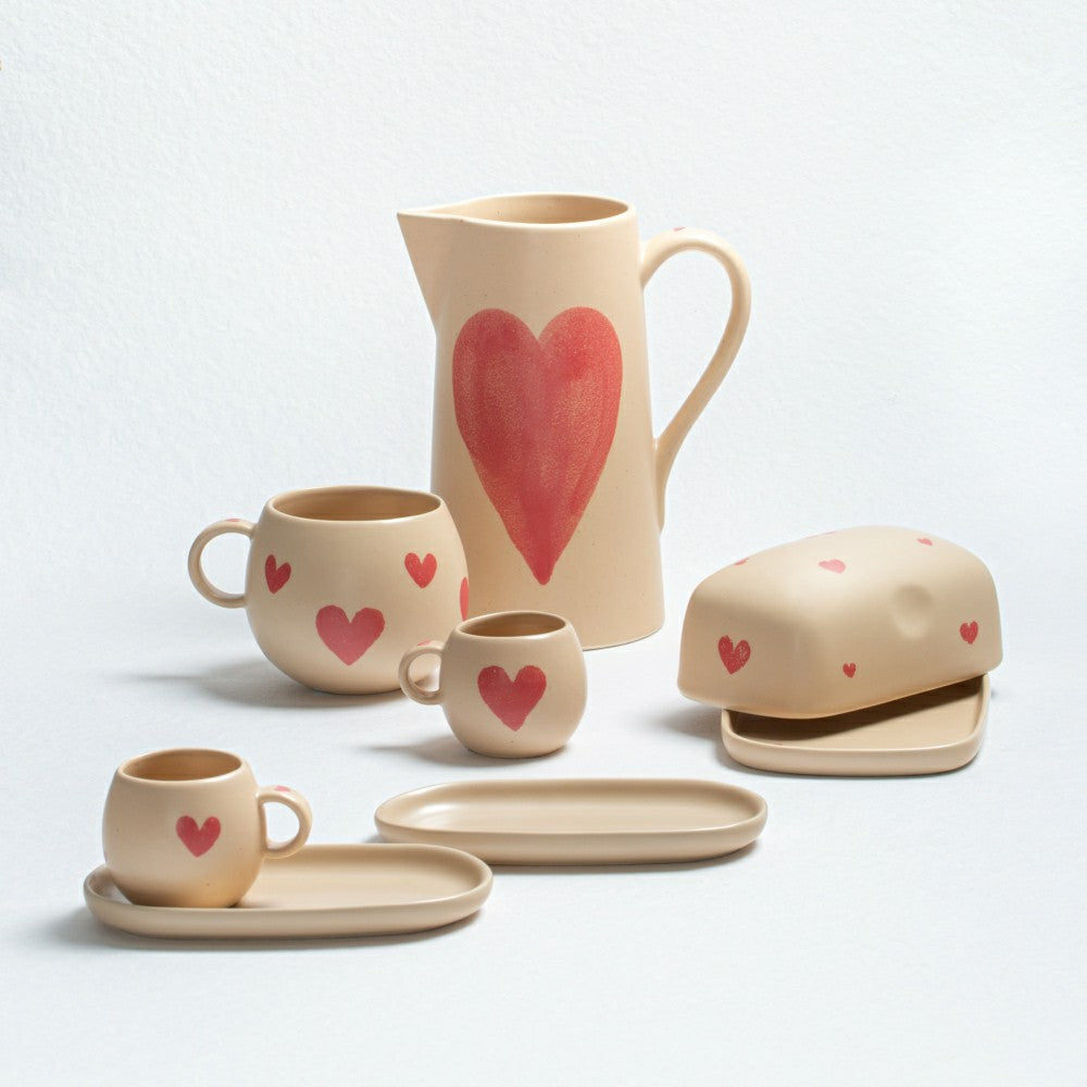 Hearts Stoneware ceramic Mug 17oz - Limited Edition | Plow & Hearth