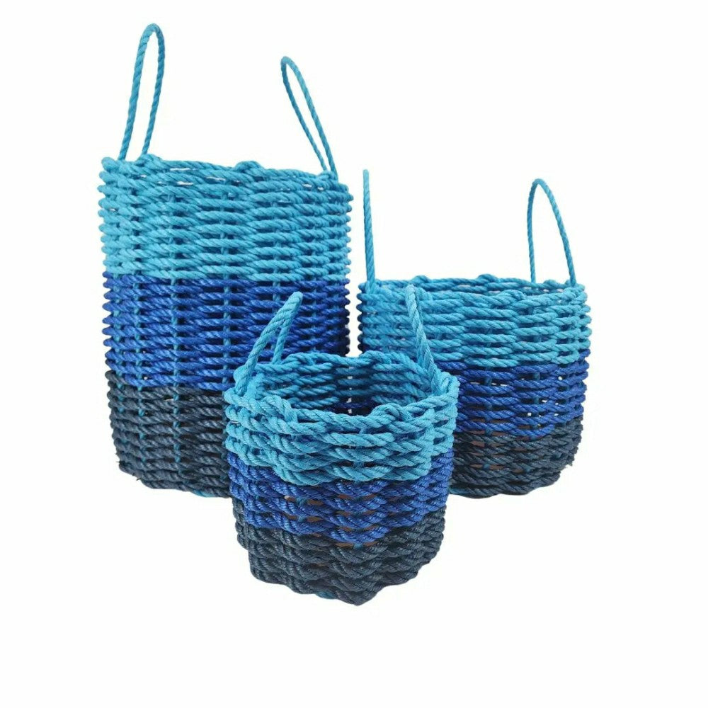 Authentic Maine Lobster Rope Storage Navy Blue, Blue and Light Blue | Plow & Hearth