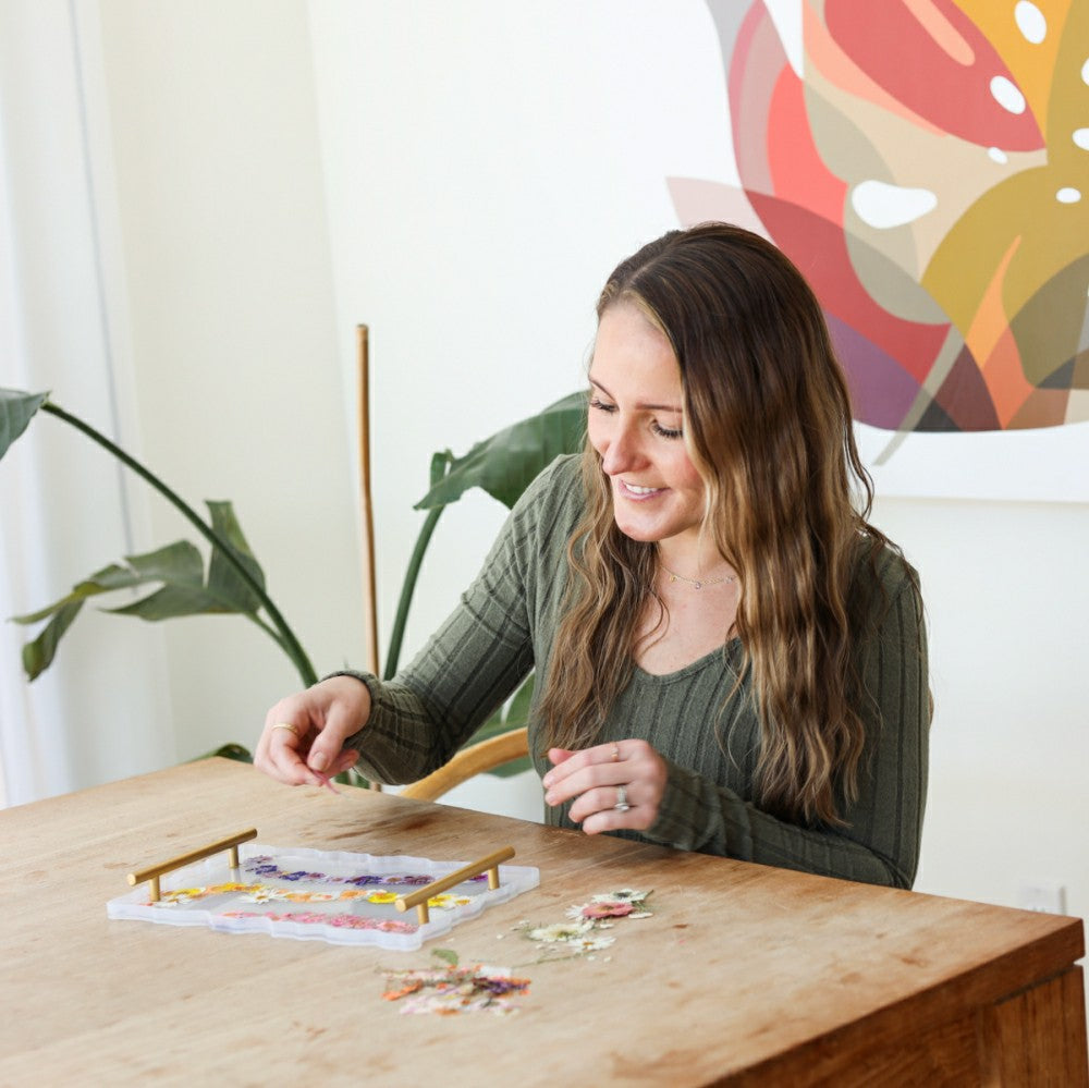 Floral Resin Serving Tray Kit | Plow & Hearth
