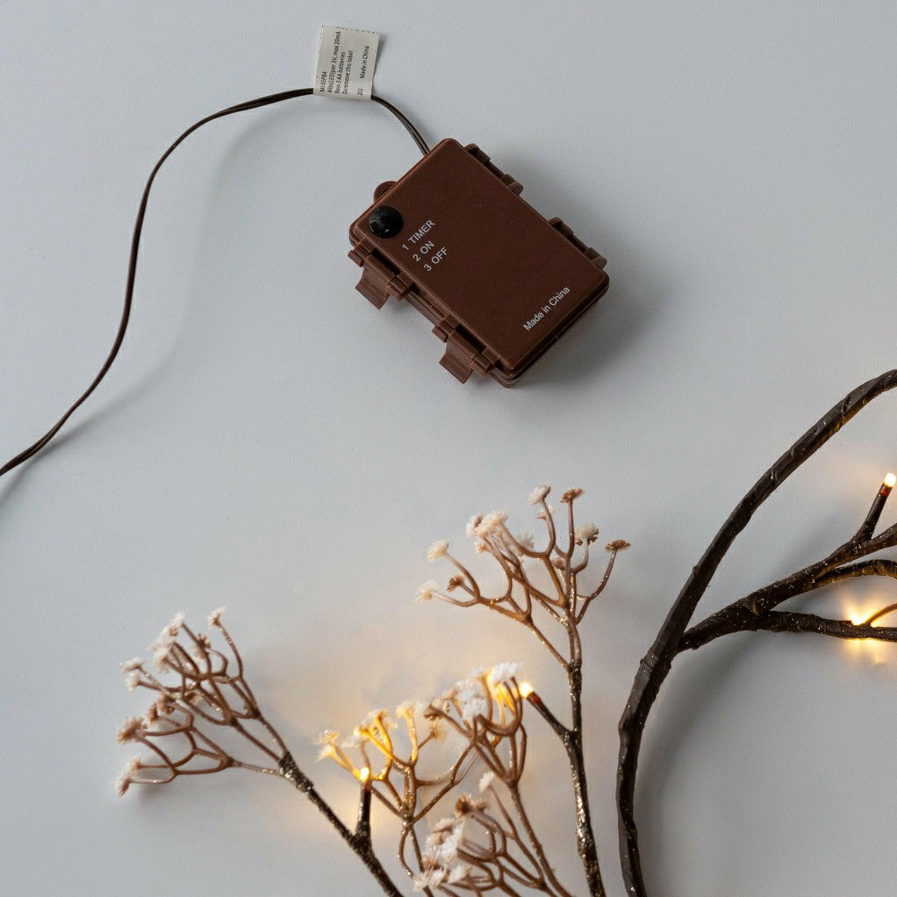 Indoor/Outdoor Lighted Baby's Breath Garland with Timer | Plow & Hearth