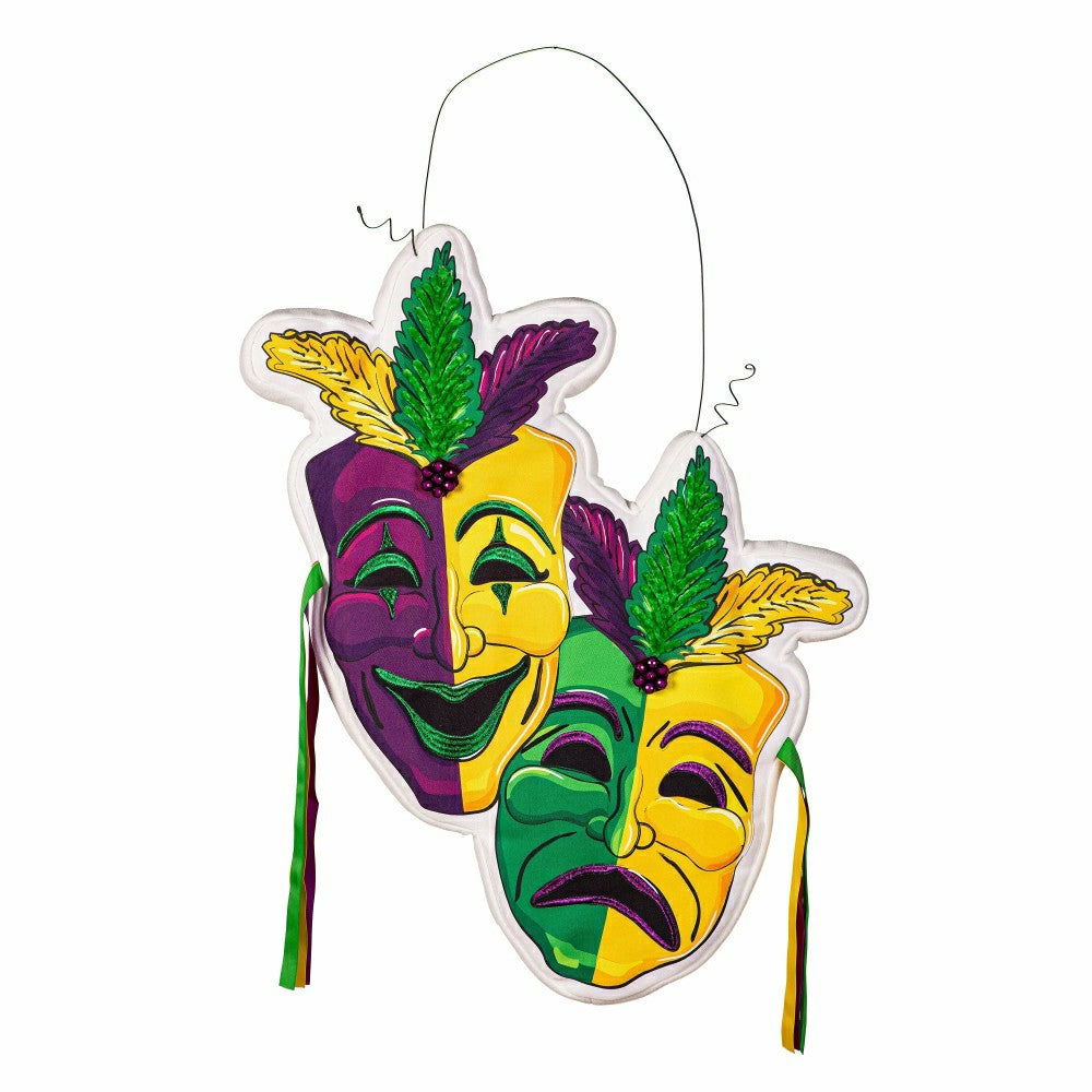 Mardi Gras Theater Mask Estate Door Décor | Plow & Hearth