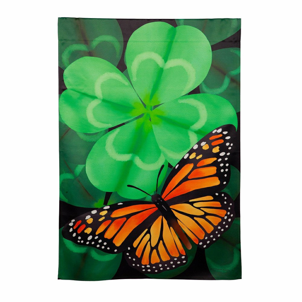 Butterfly Clover Suede House Flag | Plow & Hearth