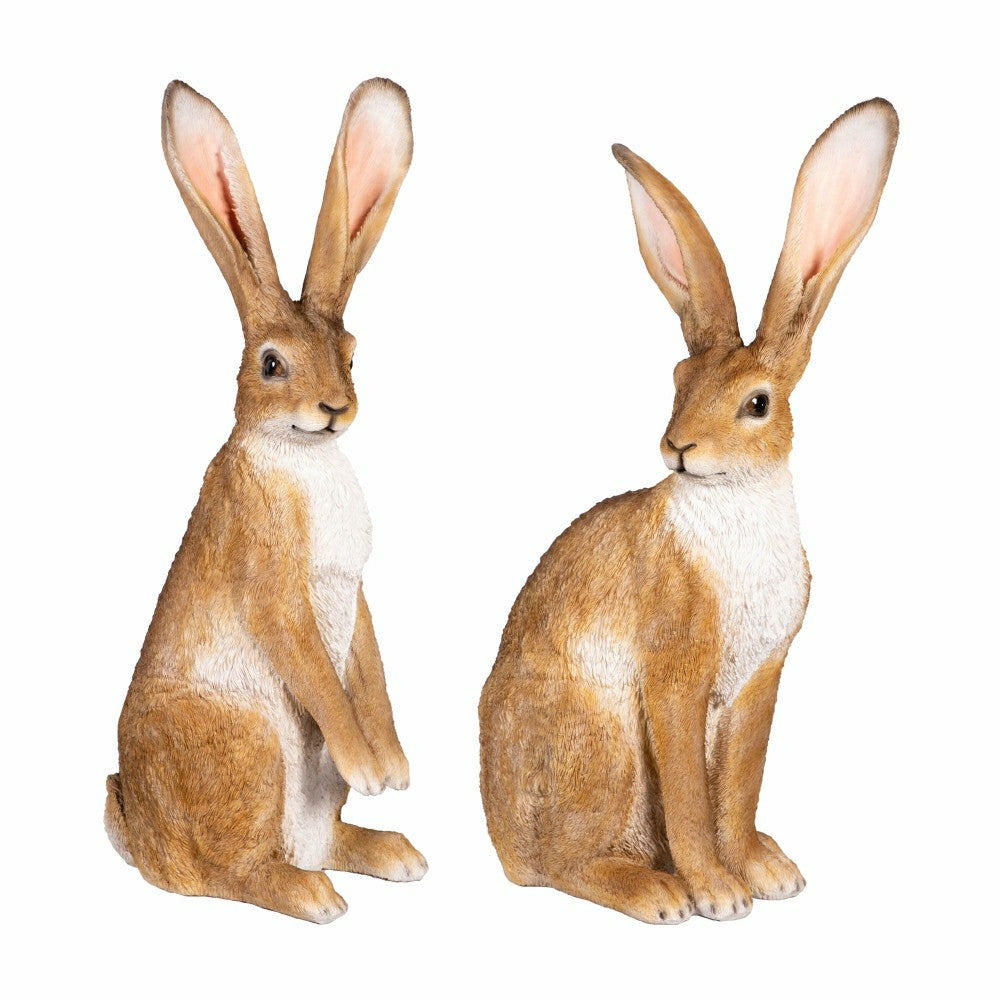 Ornamental Hares Garden Statuary, Set of 2 | Plow & Hearth