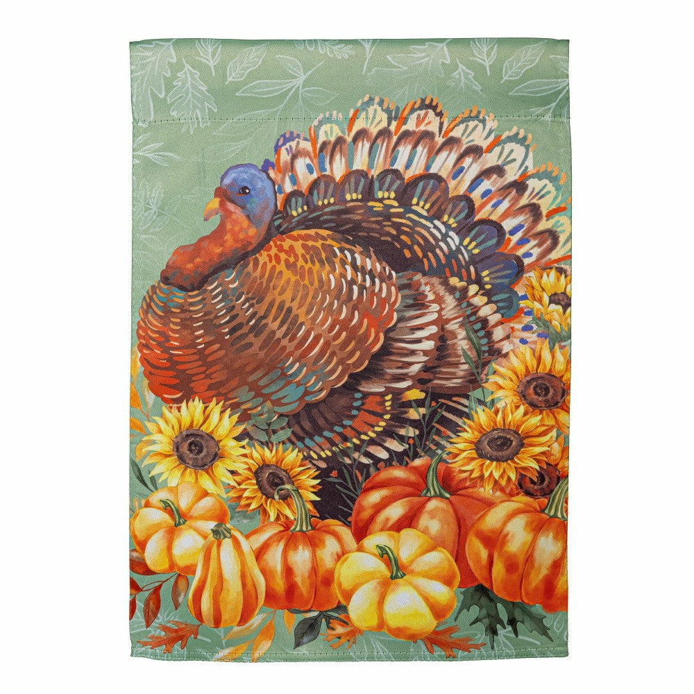 Grateful Gatherings Turkey Suede Garden Flag | Plow & Hearth