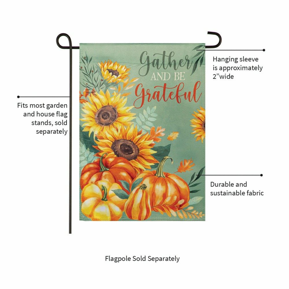 Grateful Gatherings Suede Garden Flag | Plow & Hearth